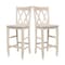 Whitewood Industries Solid Wood Double X-Back Counter Height Dining Stool - 30" Seat Height S-203 - alternate 9